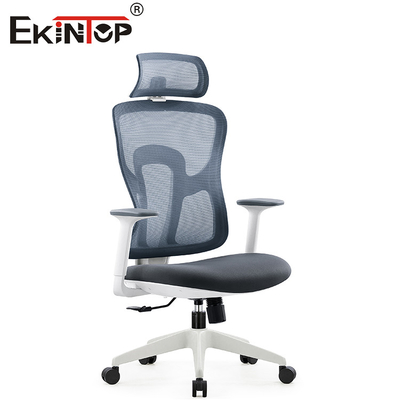 Silla de escritorio de Gray Modern Swivel Ergonomic Mesh con el reposacabezas