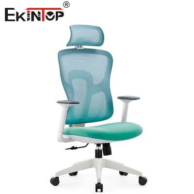 Alto eslabón giratorio ergonómico trasero de Mesh Chair Green Adjustable Height de la oficina