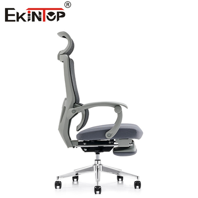 Dolor de espalda estándar de Gray Office Mesh Chair For con el asiento del reposacabezas de los echadores