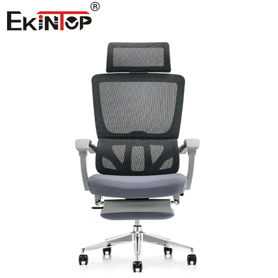 Dolor de espalda estándar de Gray Office Mesh Chair For con el asiento del reposacabezas de los echadores