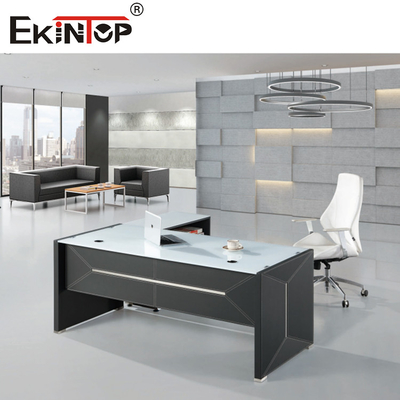 Escritorio de cristal comercial de Officeworks para el CEO Executive Office Room