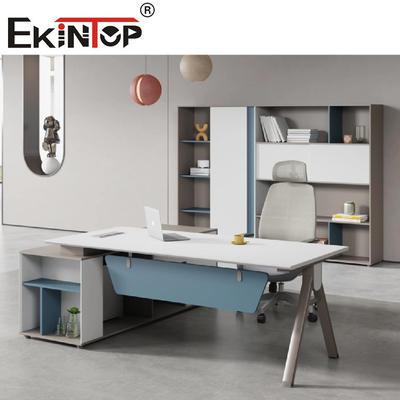 L extensible de lujo encargado ejecutivo Desk de la tabla de la oficina de la forma modificó tamaño para requisitos particulares