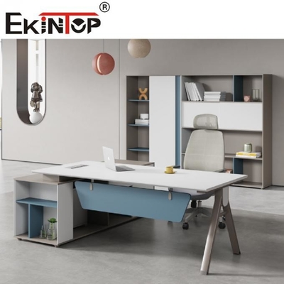 L extensible de lujo encargado ejecutivo Desk de la tabla de la oficina de la forma modificó tamaño para requisitos particulares