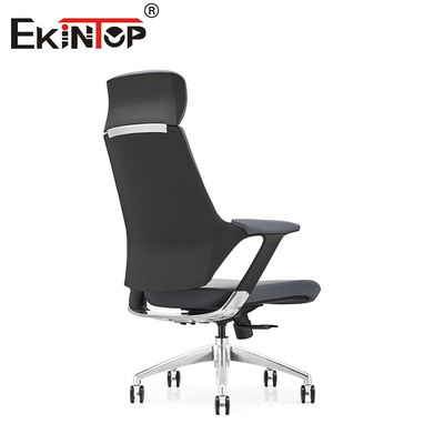 Silla de oficina de cuero falso con ruedas asientos de oficina elegantes y versátiles