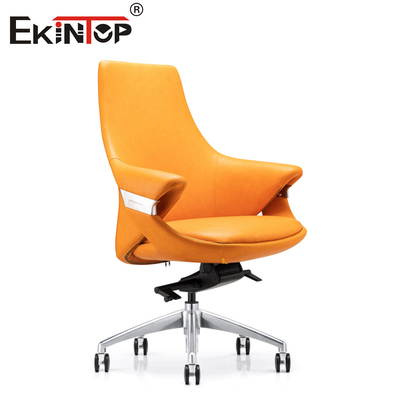 Silla de oficina de cuero ajustable para una comodidad personalizada y un soporte óptimo