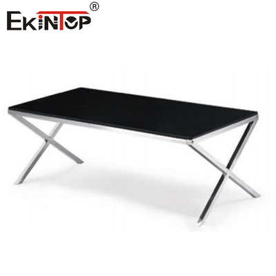 Muebles contemporáneos de mesa de café de vidrio y acero