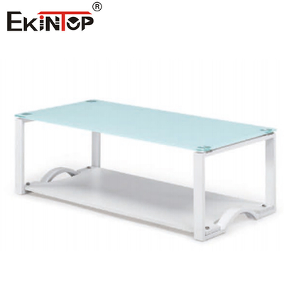 Muebles contemporáneos de mesa de café de vidrio y acero