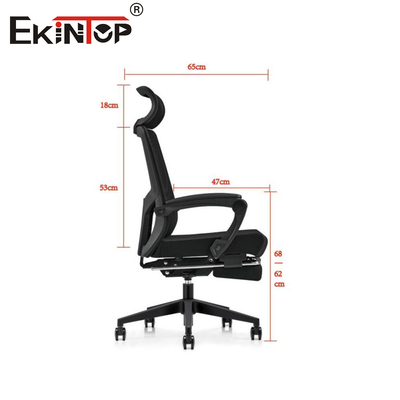 Silla de oficina trasera de malla negra con soporte lumbar
