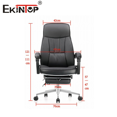 Silla de oficina de cuero sintético duradero para una comodidad a largo plazo