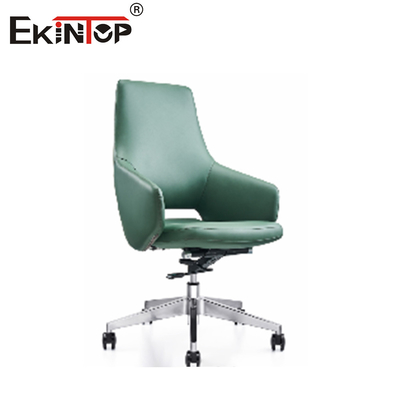Silla de oficina de cuero premium con base de cromo metálico 5 años de garantía