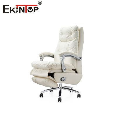 Moderno de cuero blanco de oficina multifuncional silla de estilo y utilidad en uno