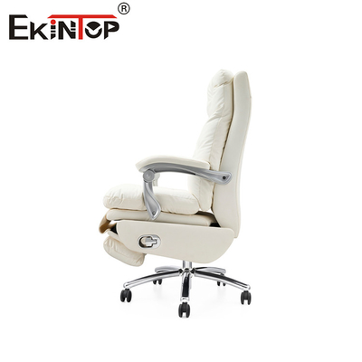 Moderno de cuero blanco de oficina multifuncional silla de estilo y utilidad en uno