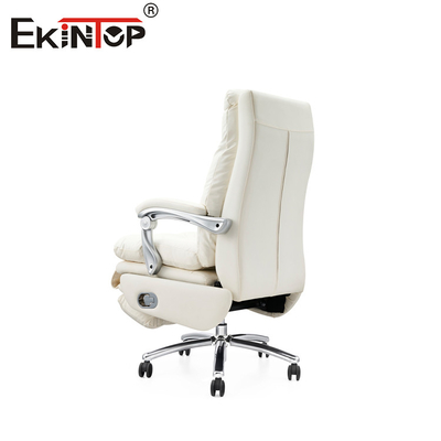 Moderno de cuero blanco de oficina multifuncional silla de estilo y utilidad en uno