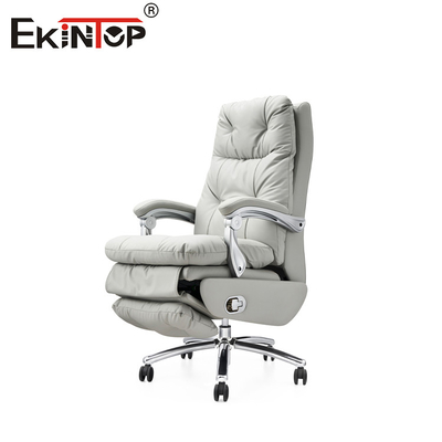 Moderno de cuero blanco de oficina multifuncional silla de estilo y utilidad en uno