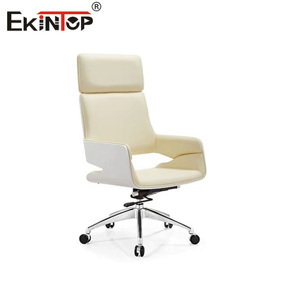 Silla de comedor de cuero de poliestireno tapizado de ocio ajustable en altura