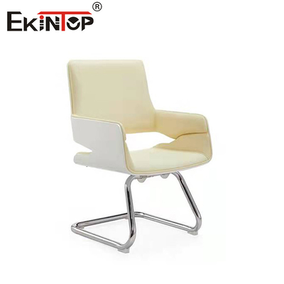 Silla de comedor de cuero de poliestireno tapizado de ocio ajustable en altura