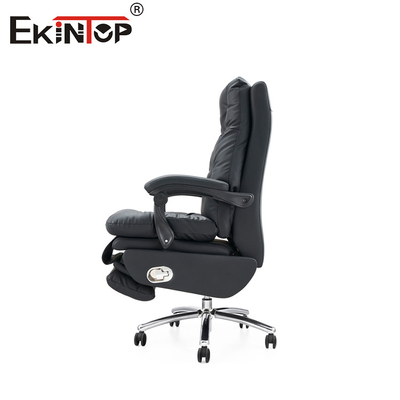 Silla de oficina reclinable clásica de cuero genuino para profesionales