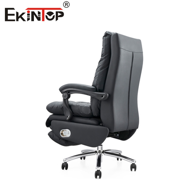 Silla de oficina reclinable clásica de cuero genuino para profesionales
