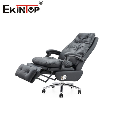 Silla de oficina reclinable clásica de cuero genuino para profesionales
