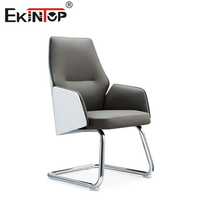 Sillones de comedor de cuero de PU OEM con patas metálicas base de acero inoxidable