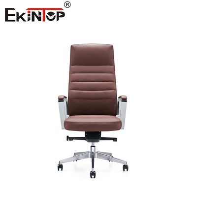 ODM sillas de cuero modernas con base de cromo metálico