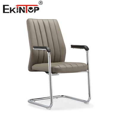 Silla de comedor de cuero de estilo moderno ajustable base del respaldo cómodo