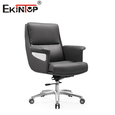 Silla de elevación de cuero negro moderno con reposabrazos de PU