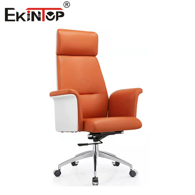 Silla de oficina de cuero ergonómico con cabos de absorción de sonido