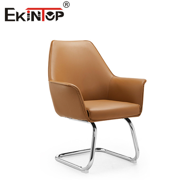 Silla ergonómica de cuero con soporte lumbar con reposabrazos de almohadilla de PU
