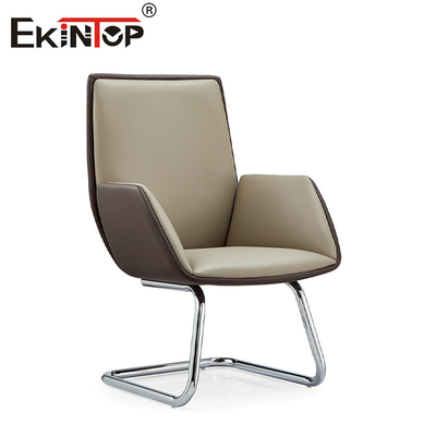 Silla de oficina de cuero ejecutivo giratorio de espalda alta para sala de estar