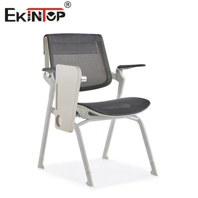 Reverso de malla silla de entrenamiento de reuniones apilable con tableta fácil de ensamblar