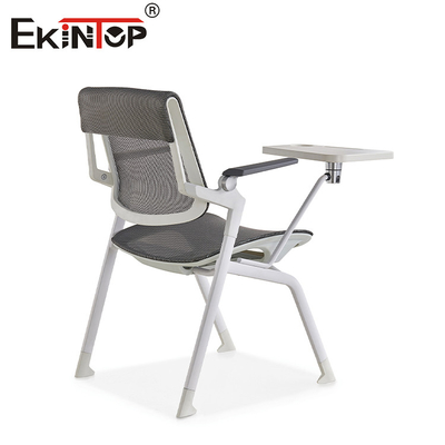 Reverso de malla silla de entrenamiento de reuniones apilable con tableta fácil de ensamblar