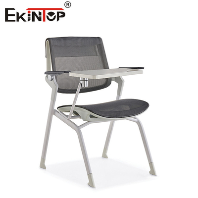 Reverso de malla silla de entrenamiento de reuniones apilable con tableta fácil de ensamblar