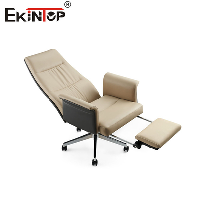 Silla de oficina de cuero ergonómica ejecutiva multifunción de espuma moldeada de alta densidad