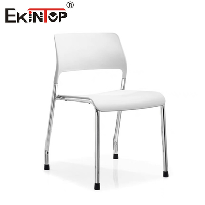 Silla de entrenamiento moderna de plástico silla de visitantes apilada pierna de metal