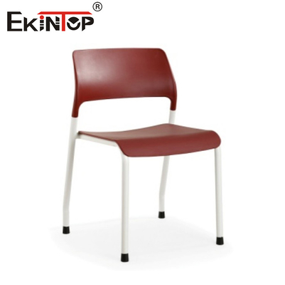Silla de entrenamiento moderna de plástico silla de visitantes apilada pierna de metal