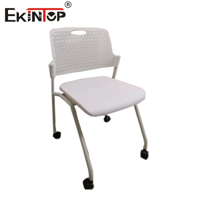 Silla de entrenamiento plegable con rodillos de respaldo de plástico marco de hierro
