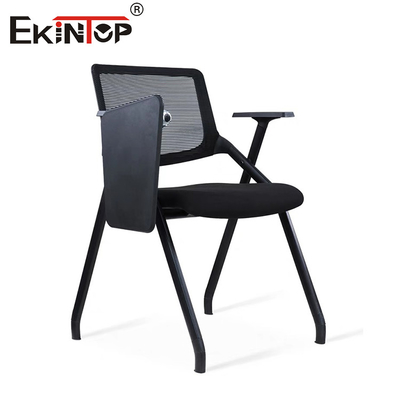 Silla plegable de sala de entrenamiento con reposabrazos y piernas de metal