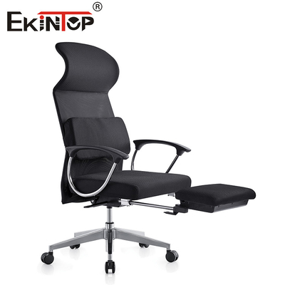 Silla de oficina de malla con respaldo lumbar ergonómico y reposacabezas