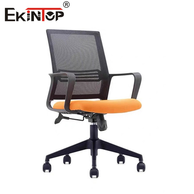 Silla de oficina de malla trasera con cojín de asiento de esponja Mecanismo sincronizado