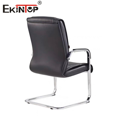 Silla de oficina de cuero de PU confortable sin ruedas Muebles comerciales