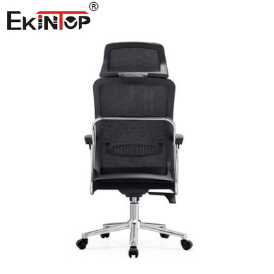 Silla de oficina de malla negra con altura de la espalda ajustable y elevador de gas