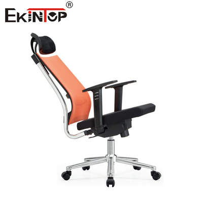 Silla de oficina de malla naranja con altura ajustable del reposacabezas para el trabajo