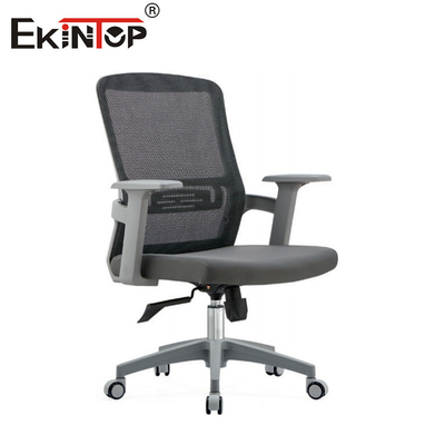 ODM silla de oficina de malla gris con reposabrazos 3D de altura ajustable
