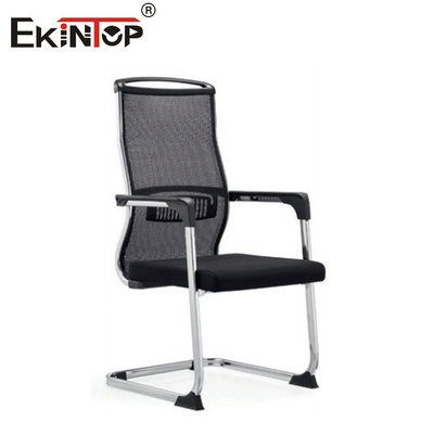 Silla de oficina de malla de espalda alta con marco de metal de asiento en forma de arco