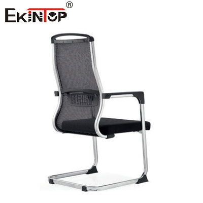Silla de oficina de malla de espalda alta con marco de metal de asiento en forma de arco