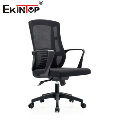 Silla de oficina duradera de malla media con ruedas giratorias y altura ajustable