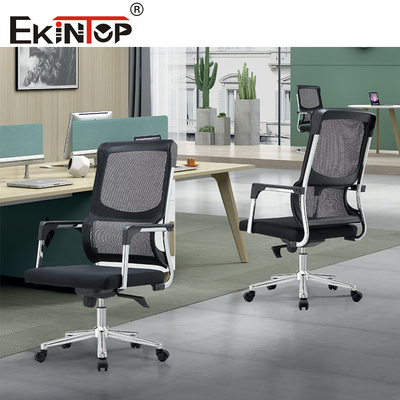 Silla de oficina ergonómica de malla negra estilo moderno tamaño estándar