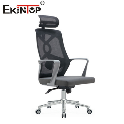 Silla de oficina de malla gris con respaldo para la cabeza con respaldo para la cabeza con respaldo para la cabeza