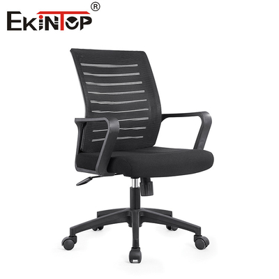Sillones de sala de entrenamiento negro en material de tela de malla con estilo moderno